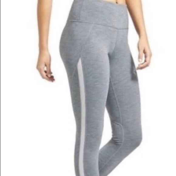 Athleta Chaturanga High Rise Leggings Gray Small - Picture 2 of 13